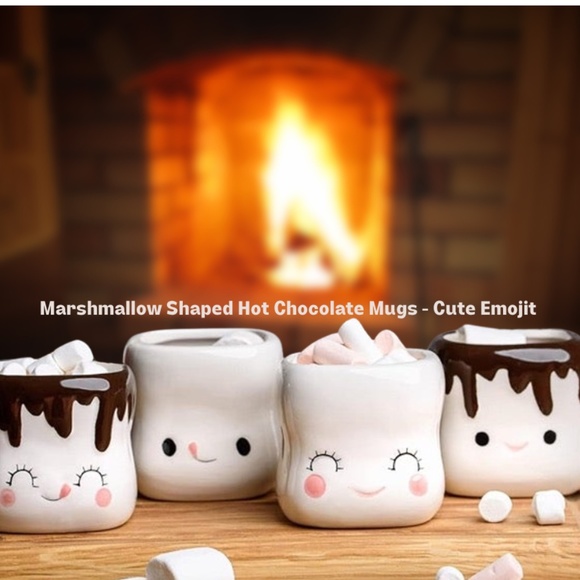 Cute Emoji Other - Marshmallow Shaped Hot Chocolate Mugs - Cute Emoji